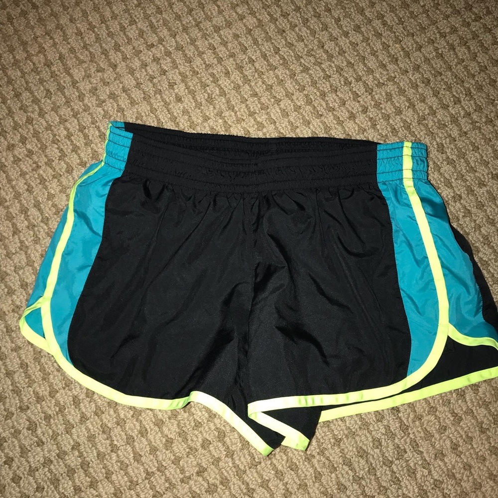 Teal & Yellow Nike shorts